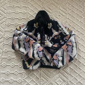 Free people movement hit the slopes printed fleece jacket size xsmall